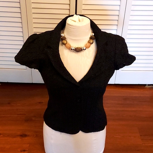 Express Jackets & Blazers - Black Eyelet Blazer